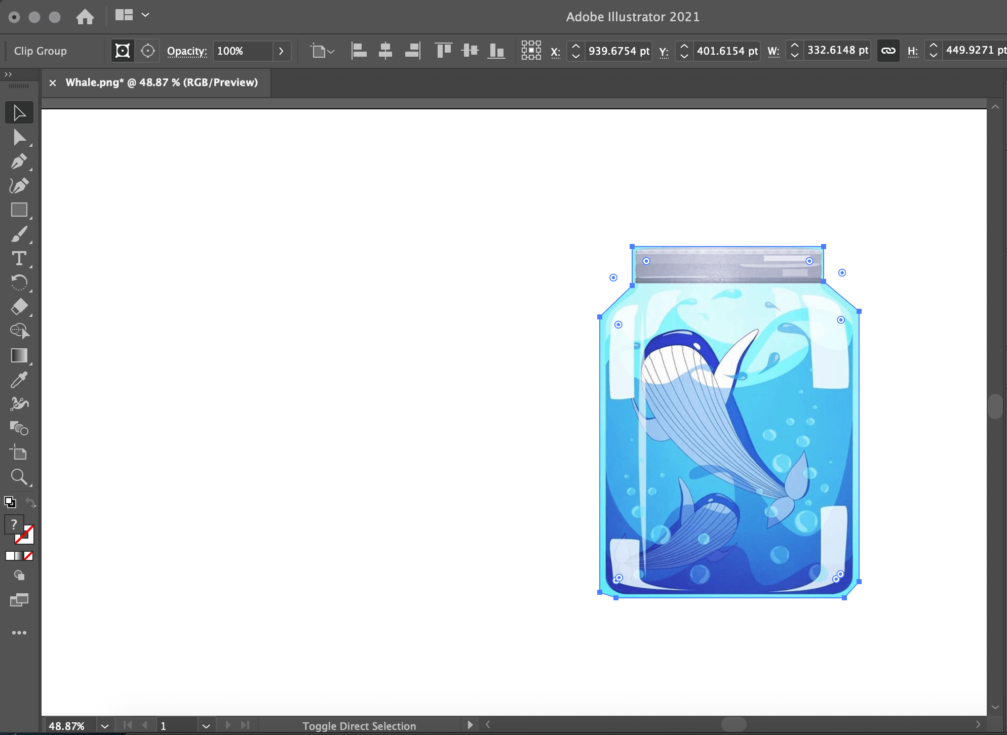 Clipped image in Illustrator