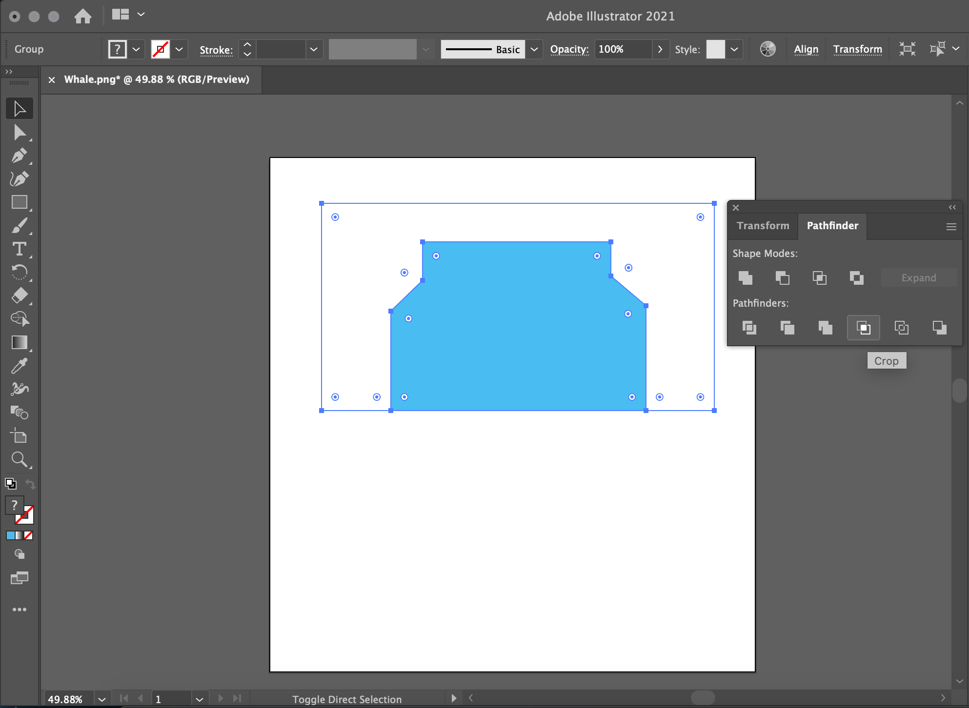 Design UI showing image cropping in Illustrator